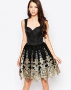 Ashley Roberts For Key Collections Majestic Prom Dress With Full Skirt - Black