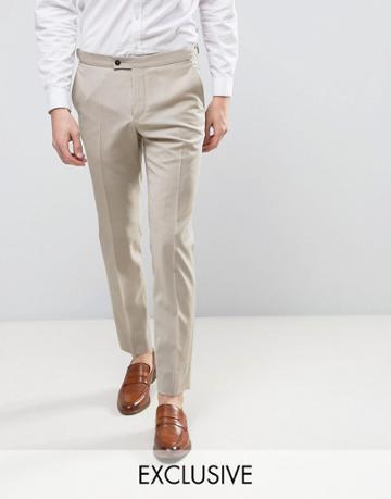 Hart Hollywood Skinny Wedding Suit Pants - Beige