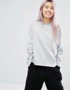 Monki Oversized Sweat Top - Gray