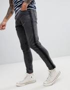 Brave Soul Jean With Taping - Black