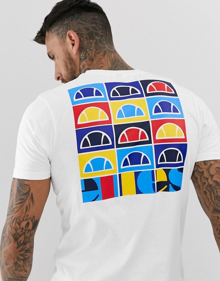 Ellesse Fondato T-shirt With Back Print In White - White