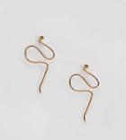 Asos Gold Plated Sterling Silver Swirl Earrings - Gold