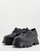 Public Desire Man Ransom Chunky Lace Up Shoes In Black