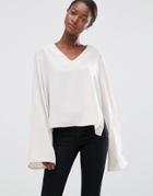 Minimum Moves Enny Flared Sleeve Blouse - Beige