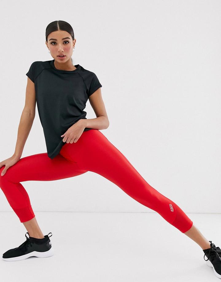 Asos 4505 Crop Run Legging-red