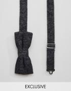 Reclaimed Vintage Bow Tie In Black - Black