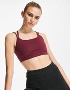 People Tree Yoga Crop Top In Cotton - Part Of A Set - Red