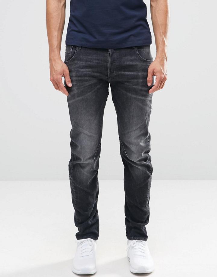G-star Arc 3d Slim Jeans In Washed Grey - Gray
