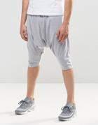 Sixth June Slouchy Jersey Shorts With Drop Crotch - Gray