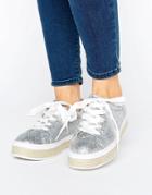 Truffle Espadrille Lace Up Sneaker - Silver