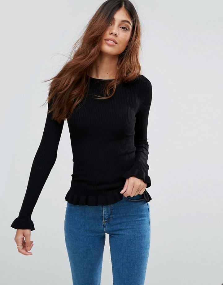 Miss Selfridge Frill Hem Top - Multi