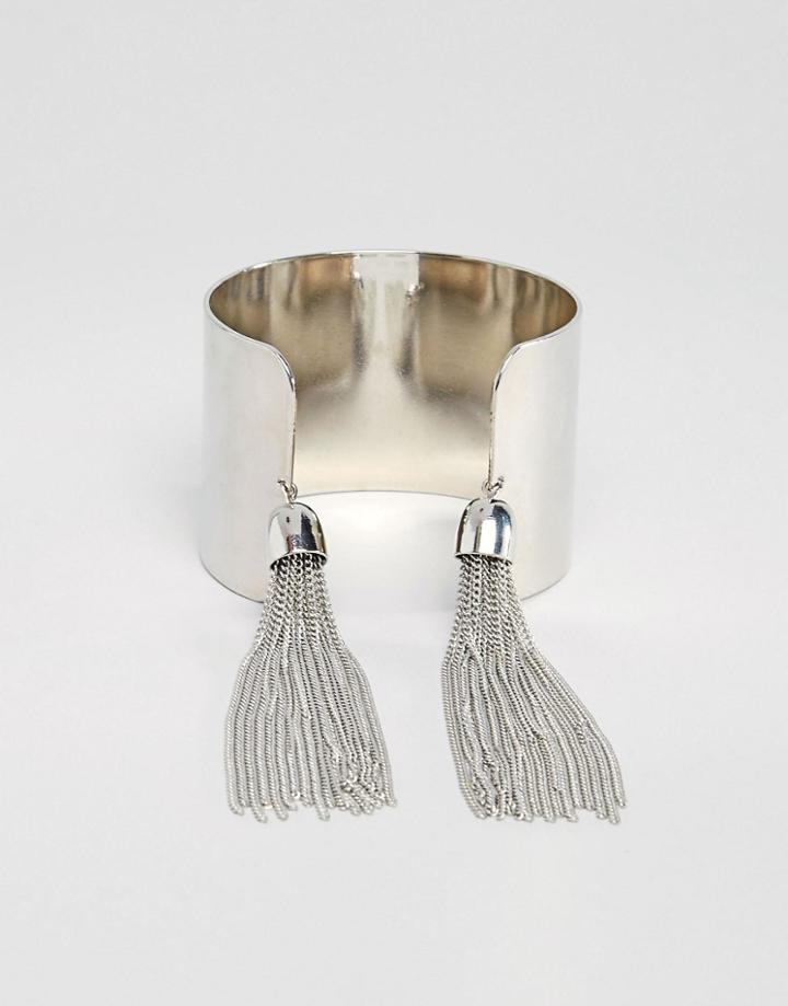 Ashiana Tassle Arm Cuff - Silver