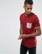Jack & Jones Originals T-shirt With Contrast Pocket - Red