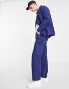 Topman Carpenter Pants In Blue - Part Of A Set
