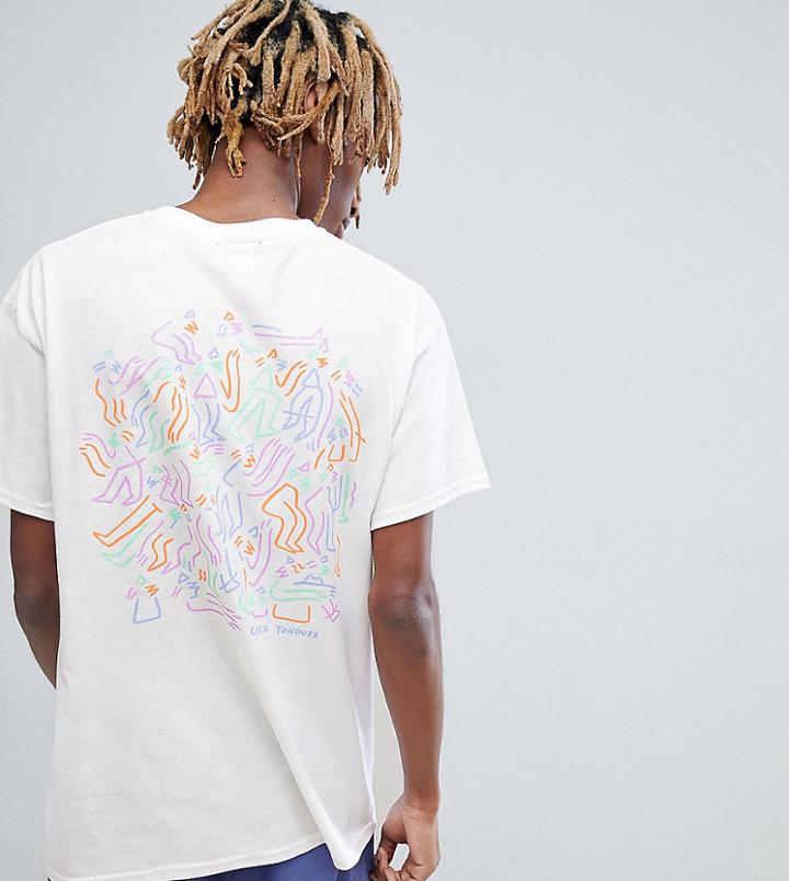 Crooked Tongues X Lucas Beaufort T-shirt With Abstract Print In White - White