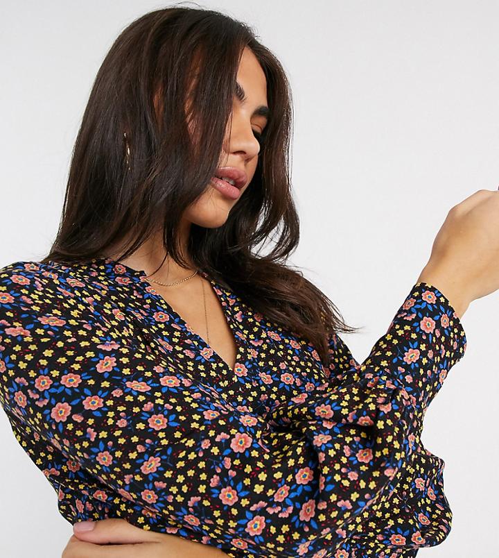 Y.a.s Floral Smock Mini Dress-multi