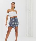 Boohoo Geo Print Asym Skirt In Multi - Multi