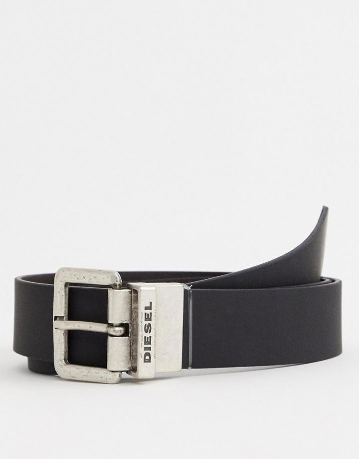Diesel Reversible Belt In Black/ Brown - Black