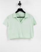 Cotton: On Cropped Polo Top In Green