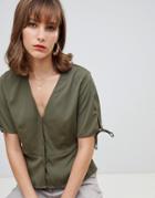 Vero Moda Button Through Blouse - Green