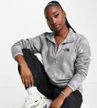 The North Face 100 Glacier 1/4 Zip Cropped Fleece In Gray Tie Dye Exclusive At Asos-grey