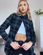 New Look Shirt With Pocket In Green Check