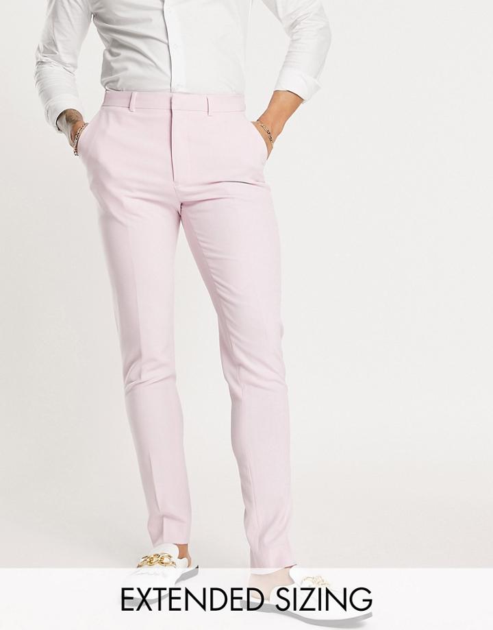Asos Design Skinny Smart Pants Pink