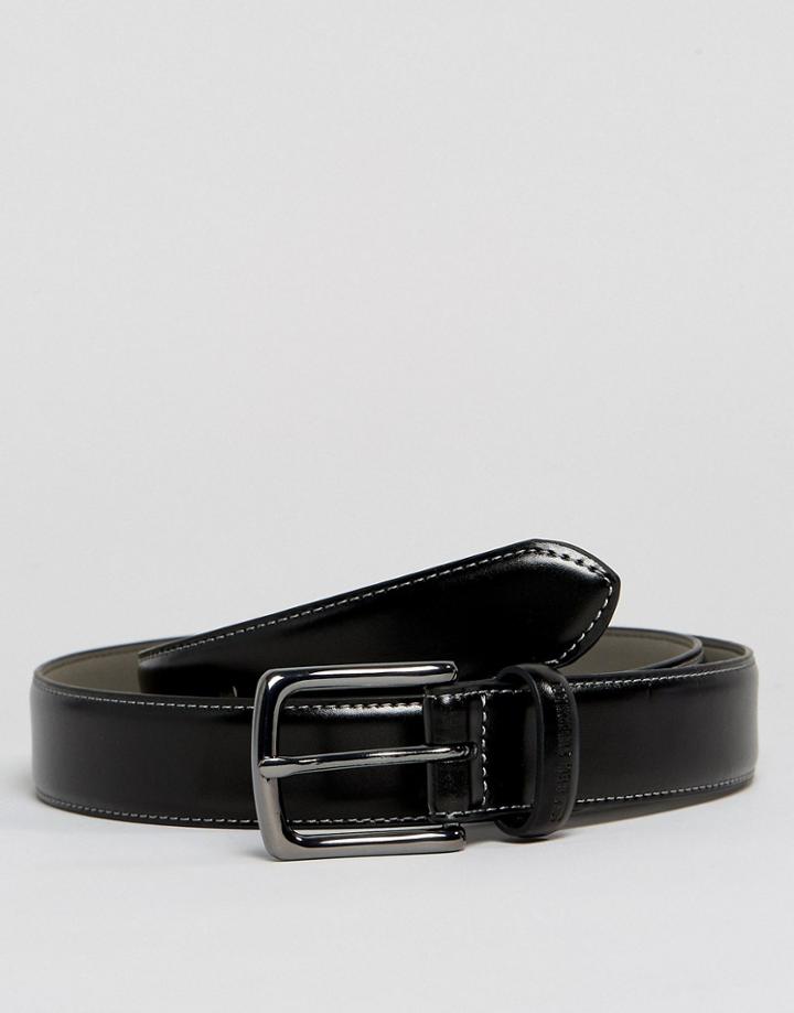 Ben Sherman Vauxhall Belt In Black - Black