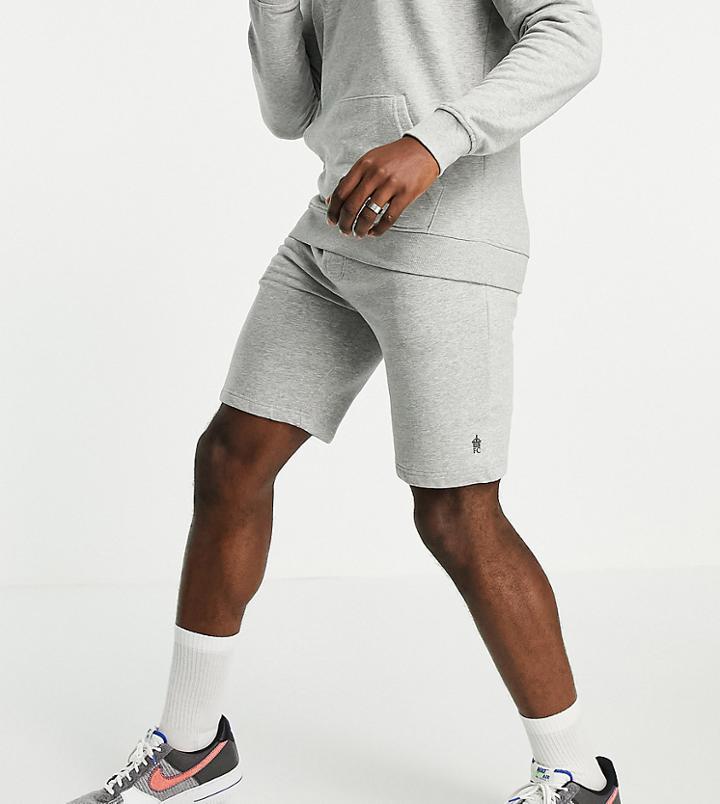 French Connection Tall Jersey Short In Gray-grey