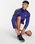 Under Armour Sportstyle Graphic Track Jacket In Black-blues