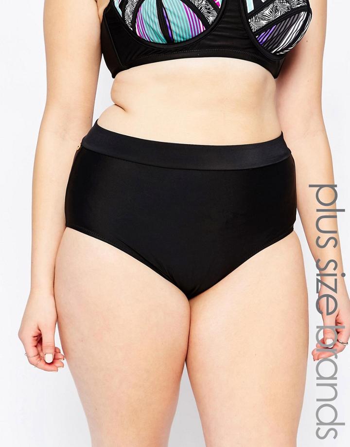 Raisins Plus Island High Waist Bikini Bottom - Black