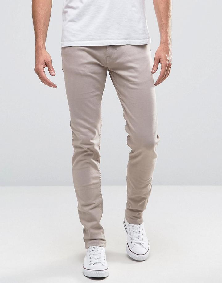 Celio Stretch Skinny Fit 5 Pocket Chino - Beige