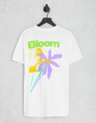 New Look Bloom Backprint T-shirt In White