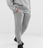 Asos Design Plus Skinny Sweatpants In Gray Marl - Gray