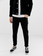 Asos Design Tapered Jeans In Black