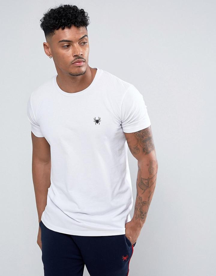 Intense T-shirt In White Muscle Fit With Logo - White