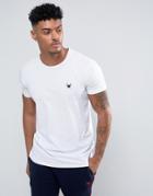 Intense T-shirt In White Muscle Fit With Logo - White