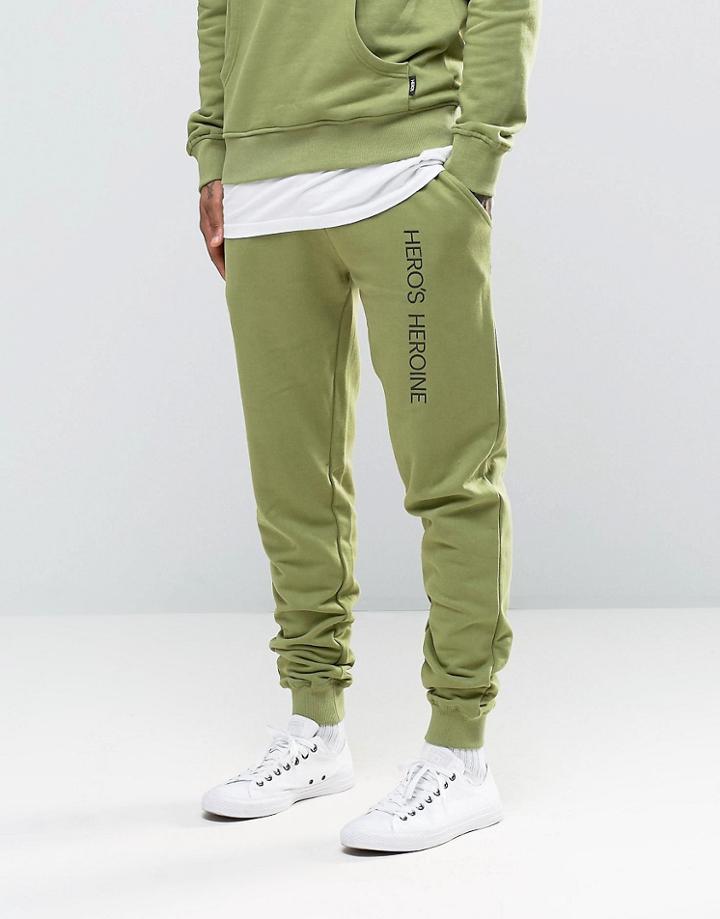 Heros Heroine Skinny Joggers With Logo - Green