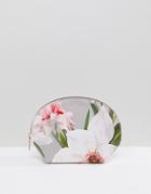 Ted Baker Make-up Bag In Chatsworth Bloom - Gray