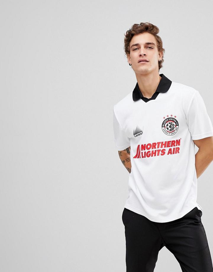 Element Retro Soccer T-shirt In White - White