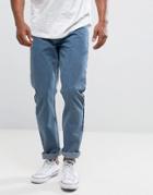 Loyalty And Faith Straight Fit Konfer Jeans In Stone Wash - Blue