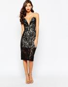 Jarlo Astrid All Over Lace Bandeau Dress - Black