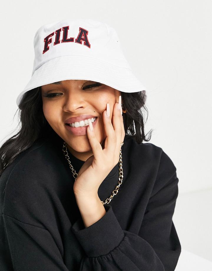 Fila Bucket Hat In White