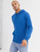 Asos Design Hoodie In Bright Blue