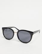 A.kjaerbede Gray Womens Oversized Cat Eye Sunglasses In Black