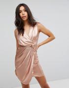 Lispy Wrap Dress - Gold