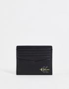 Calvin Klein Jeans Three Tone Cardholder In Black Leather
