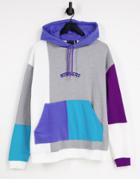 Asos Design Oversized Hoodie In Patchwork Blocking - Part Of A Set-multi