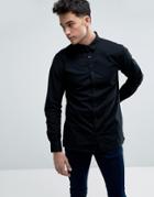 Jack & Jones Core Long Sleeve Slim Fit Oxford Shirt - Black