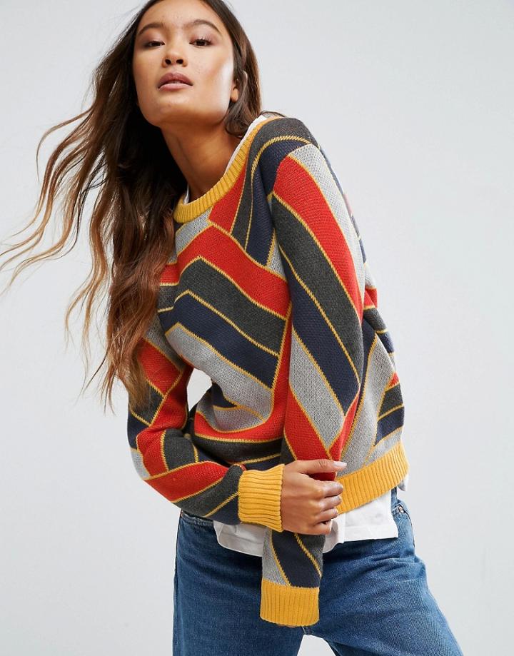 Shae Sonya Zig Zag Stripe Sweater - Multi